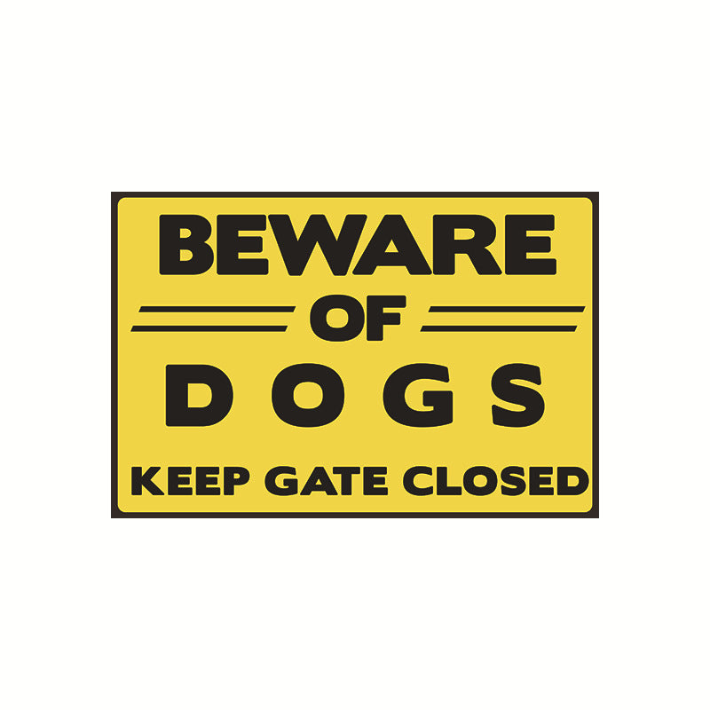 New Beware of Dogs Retro Flat Metal Painting Caution Dogs Yard Garden Sign Warning Sign