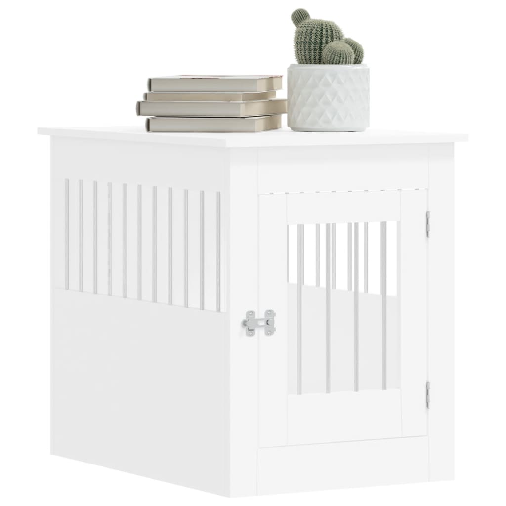 NNEVL Dog Crate Furniture White 55x80x68 cm Engineered Wood
