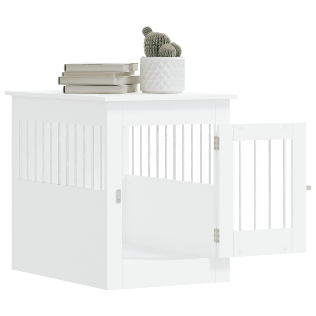 NNEVL Dog Crate Furniture White 55x80x68 cm Engineered Wood